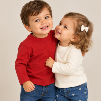 Camisola meia gola bebé